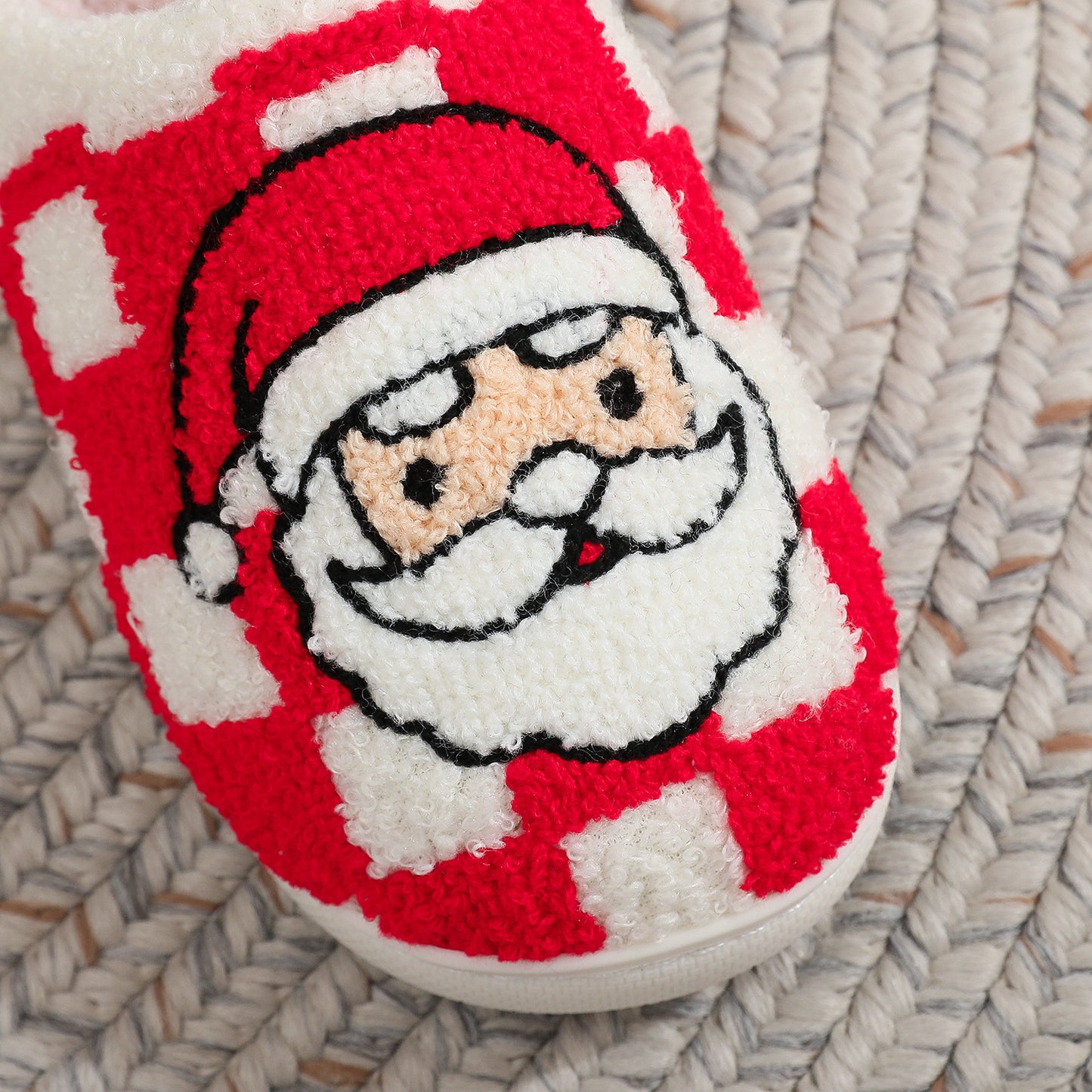 Santa’s Plaid Fuzzies: Comfy Indoor Winter Slippers